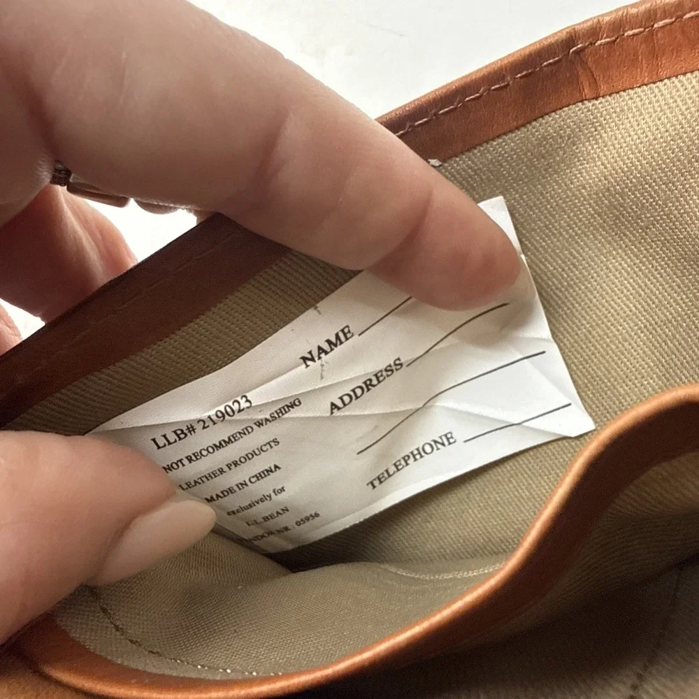 Vintage L.L. Bean Bi Fold Wallet Brown Men's Rare Genuine Leather Classic